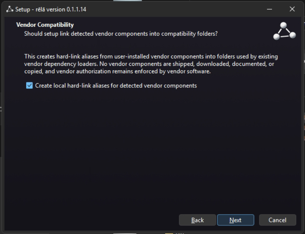 Vendor compatibility page