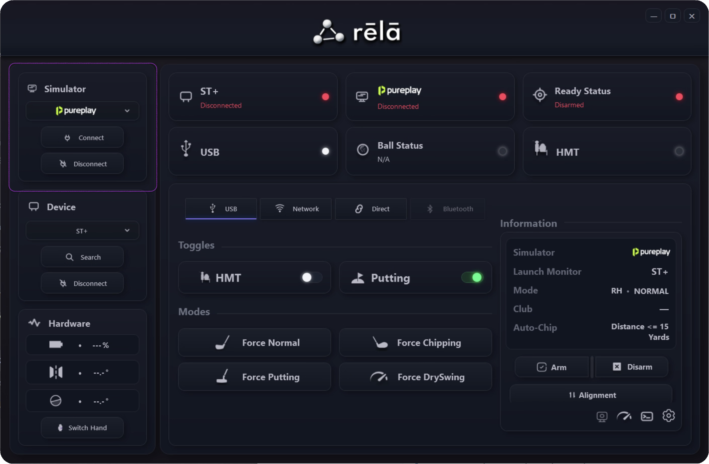 Simulator selector
